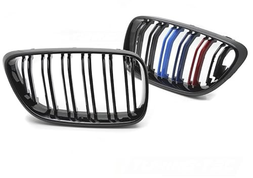 06405 - CALANDRES DOUBLE LAMES TRICOLOR MOTORSPORT COMPATIBLE AVEC BMW SERIE 2 F22 F23 2013-2021