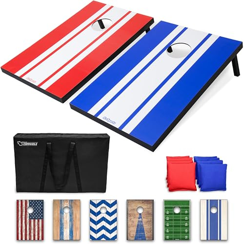 GoSports Classic Cornhole Set – innehåller 8 sittsäckar, resväska och spelregler (stilval)