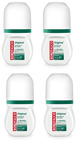 4x BOROTALCO ROBERTS deo roll-on Original 50ml ohne Alkohol