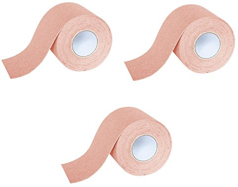 K-Active Kinesiologie Tape GENTLE mit STRATAGEL® Klebertechnologie für empfindliche Haut, 50 mm x 5 m, 3 Rollen