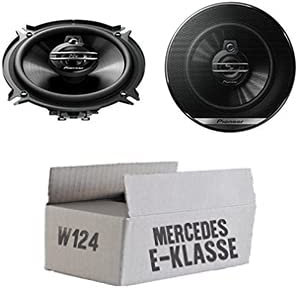 Lautsprecher Einbauset passend mit Pioneer TS-G1330F - 13cm 3-Wege 130mm Triaxe 250W Auto Einbausatz für Mercedes W124 Limo Heck -