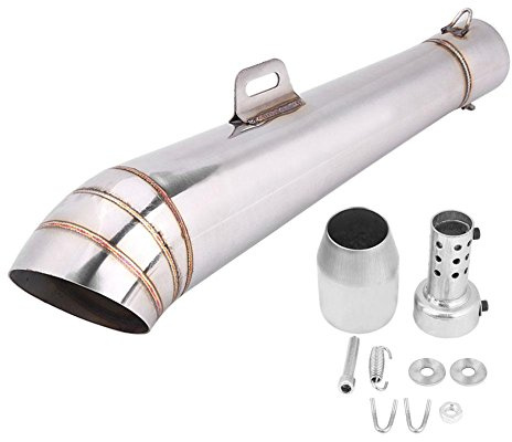 Silenziatore di scarico, marmitta di scarico per motociclette Tubo in acciaio inossidabile Moto Terminale di scarico universale Silenziatore Punta di scarico per modelli con diametro di 51 mm/2 pollic