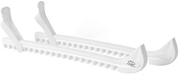 SMJ Sport Kufenschoner Universal-Klingenschutz für Eishockey, Eiskunstlauf, Verstellbarer Schutz, Kunststoff, Weiß – 1 Paar