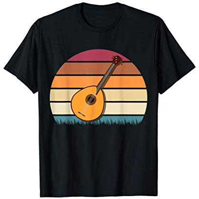 Mandoline Bluegrass Mandoline Banjo Fiddle Vintage Retro T-Shirt