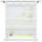 ESLIR Raffrollo mit Schlaufen Gardinen Küche Voile Raffgardinen Transparent Schlaufenrollo Modern Vorhänge Uni 1 Stück Weiß BxH 140x140cm 1 Stück