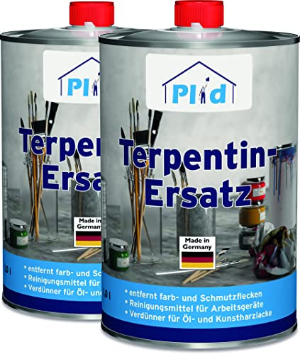 PLID® Terpentinersatz 2L [REINIGUNGS - UND VERDÜNNUNGSMITTEL] - hochwertiges Reinigungsmittel für Farb - und Schmutzfleck Entfernung - Verdünner für Öl - und Kunstharzlacke - Pinselreiniger