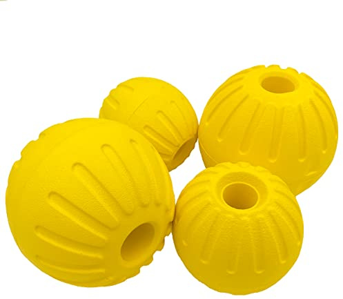 Awkvuty 4Pack Dog Balls - Durable Dog Toys for Chewers, Interactive Fetch & Training, Floats in Water (2Pcs 3.54in/2Pcs 2.76in)