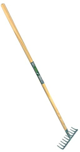 Synx Tools Râteau de Jardin Râteau 10 Dents Galvanisé - Râteaux - Râteaux à Feuilles - Ramasseurs de Sol - Désherbant - Articles de Jardin - Complet Inclus Manche de 160cm