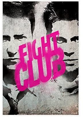 RIPEX Filmposter Fight Club, Leinwand, Poster, Wandkunst, Dekoration, Bild, Gemälde für Wohnzimmer, Schlafzimmer, Dekoration, Rahmen-Stil, 30 x 45 cm