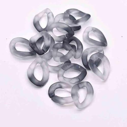 17 * 23mm Acryl Hand Farbe Farbverlauf Twisted Zusammengesetzte Teile Matt Perlen Für Frauen Halskette Schmuck Zubehör