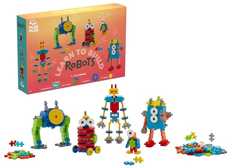 Plus Plus - 250 Ladrillos de construcción - El Mundo de los Robots - Juego de construcción para niños a Partir de 3 años - Juego Educativo para niñas y niños - PP3963