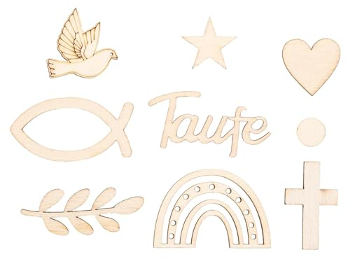 180 Stück Taufe Deko Set, Streudeko Taufe Taube Holz, Deko Lebensbaum Taufe, Taufe Tischdeko Kinderpartyzubehör Dekoration