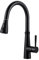 iVIGA Rubinetto da cucina, ad alta pressione, estraibile, girevole a 360°, miscelatore da cucina, con 2 tipi di getto d'acqua, in acciaio inox, colore nero