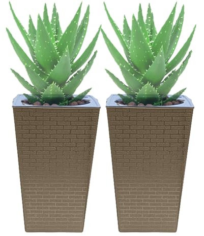 Pots D'arrosage Automatique - Planteurs D'arrosage Automatiques, Planteur D'orchidée Intérieure, Planteurs Carrés De Hauts | 2pcs Jardinières Avec Trous De Ventilation, Arrosage Automatique Des Pots M