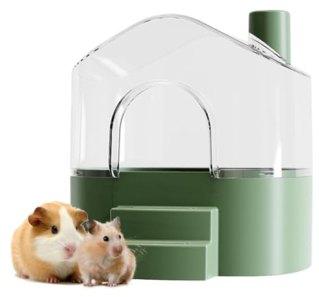 Hamster Sand Bath Container Box Large Space Hamster Bathtub Digging Sand Container for Pygmy Hamsters, Chinchilla, Rats, Mice, Gerbils, Other Small Animal (Green)