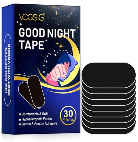 Muntejp för sömn, 30 stycken muntejp för vuxna, oval muntejp för att sova, minskar munandning, snarkning, muntejp för män och kvinnor, bättre andning och sömn