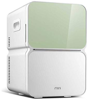 Mini Fridge Small refrigerator 22L Car Mini Refrigerator Single Cosmetic Small Refrigerator (Color : Green, Size : A)