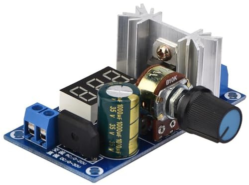 WQAPVHBG Ac Dc Voltage Regulator Adjustable, LM317 2A Digital Display Adjustable Voltage Regulator for Converting Tension You Need, DC 3-30V AC 3-20V to DC 1.25V-28V Output Voltage