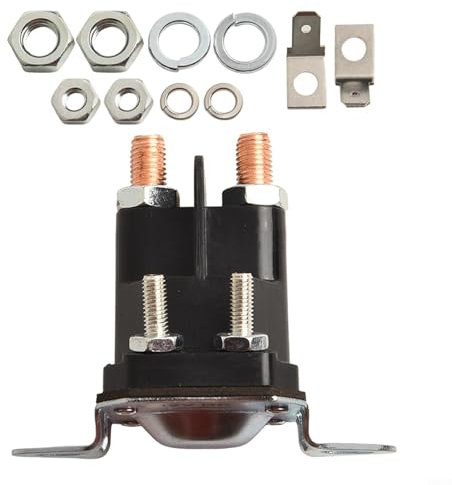 FUANA Interruttore magnetico a solenoide di avviamento a 4 poli da 12 V con base per apparecchiature elettriche esterne tosaerba trattori quad