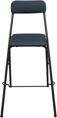 DZYHFCO Sgabello pieghevole imbottito da 59,9 cm con schienale comodo, sedia da bar pieghevole alta 75,2 cm con piedini antiscivolo per la casa (70 cm)