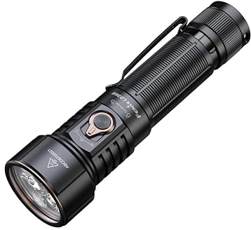 Fenix LD36R Schwarz Wiederaufladbare Multi Color LED Taschenlampe | 3600 Lumen | 385m | 65+ Stunden Max | 3600lm Weißstrahl | 6 Farben Beleuchtung mit reibungslosem Übergang | IP68