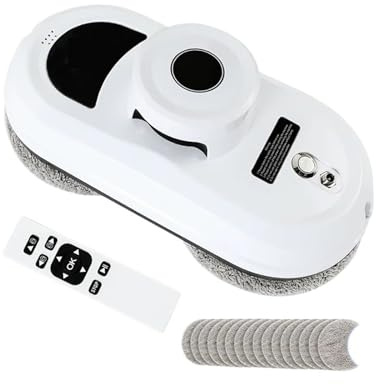 JHXHFJXZ Robot limpiacristales automático con Mando a Distancia for la Limpieza del hogar, limpiacristales eléctrico anticaídas. para Vidrio sin Rayas