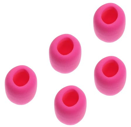 ELAYARD 5pcs Pink Microphone Sponge Covers Windproof Sleeves Elastic Mic Screen Protectors for Ktv Conference Stage Performance