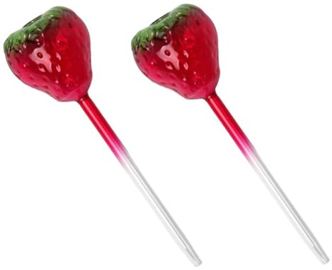 jojofuny Lot de 2 Globes d'Arrosage Automatique en Verre de Fraise Système Auto-Arrosant Réglable pour Plantes d'Intérieur et d'Extérieur Hydratation Continue sans Effort pour Entretien