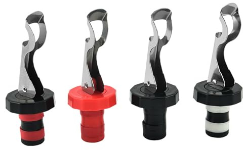 4 Pieces Wine Bottle Stoppers, Vacuum Plugs, Champagne Stoppers, Lever-Arm Lid Reusable Durable Airtight Freshness Seal Wedding Outdoor Dining Home Bar Kitchen Party Wine Beer Beverage Supplies