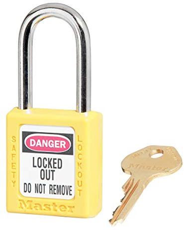Master Lock ML410YLW Keyed Different Padlock, Yellow