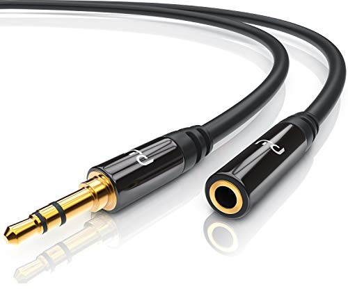 CSL Aux Kabel 3.5mm Audio Kabel 10m Klinkenkabel Verlängerung 3,5mm Audiokabel für Smartphones Apple iPhone iPad Tablets Auto Kopfhörer Echo Dot KFZ Stereoanlagen MP3 Player