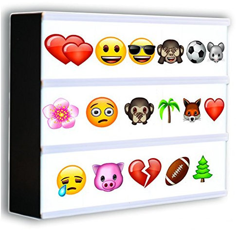 Emoji-Leuchtkasten, A4, Schwarz