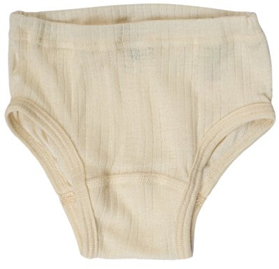 Cosilana, Slip pour enfant fille/garçon, 45 % coton biologique, 35 % laine biologique, 20 % soie, naturel, 4-6 ans