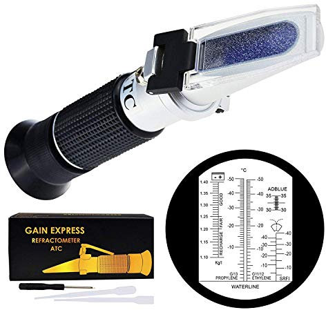 Frostschutz Refraktometer, 6-in-1 Frostschutzprüfer Kühlmitteltester Refraktometer, Frostschutz Tester für Messung der Batterieflüssigkeit
