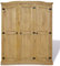Tidyard Garderobenschrank Dielenschrank Kleiderschrank mit 3 Türen, im Mexiko-Stil, aus Kiefernholz, 151,6 x 52 x 170 cm (L x B x H), Braun