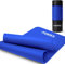 POWRX Gymnastikmatte Yogamatte (Dunkelblau 183 x 60 x 1 cm) Premium inkl. Tragegurt & Tasche sowie Übungsposter I Sportmatte Phthalatfrei, SGS geprüft I Matte hautfreundlich