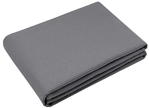 ZOLLNER Couverture, Pique gaufré, Coton, 150x200 cm, 220g/m², Gris