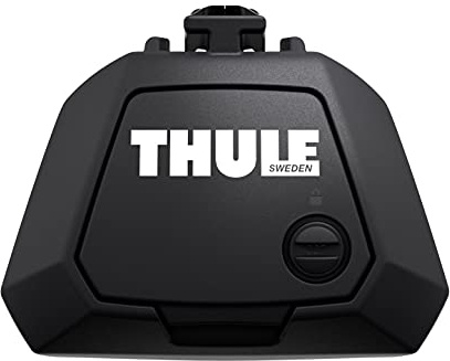 Thule Evo Erhöhter Schienenfuß | Evo Dachträgerfüße mit erhöhter Schiene, einfache Installation und sichere Passform, Schwarz