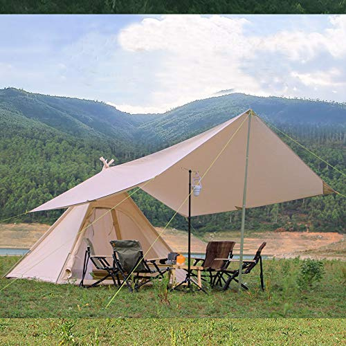 WINTENT Outdoor Cotton Canvas Yurt Tent for Camping 2-3 Persons (Tent and Awning)