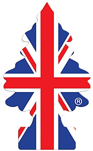 Little Trees Air Freshener Tree MTR0087 United Kingdom For Car Home Boat Caravan - Single Pack, Red white blue