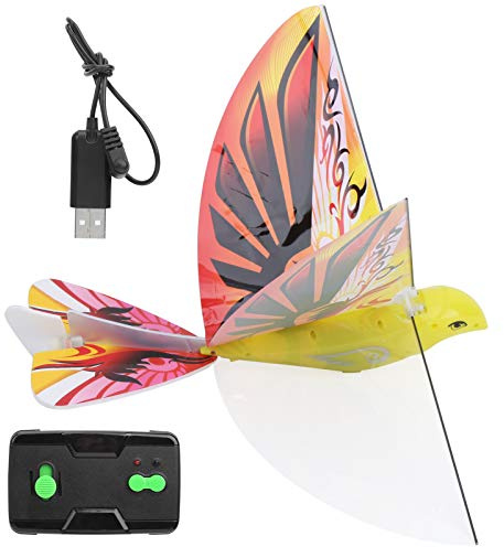 RC Flyingbird Leksaker, Fjärrstyrd LED Fjärrkontroll 2,4 GHz, Batteri och Laddningskabel, E-Bird Barngåva (orange)