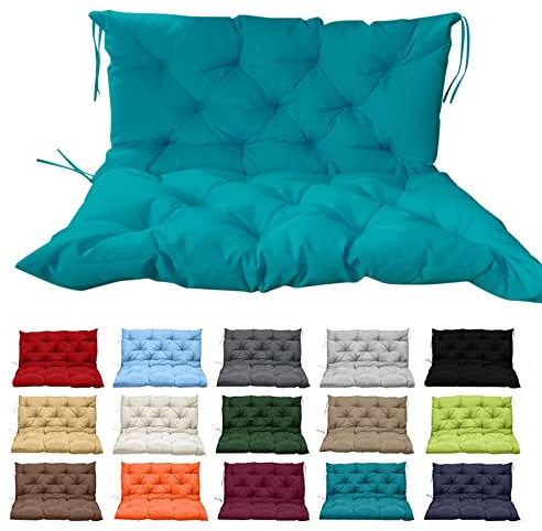 CIYEFHSEF Kissen Für Hollywoodschaukel, 2-3 Sitzplätze Auflage Für Hollywoodschaukel Gartenschaukel Sitzkissen Rückenkissen Sitzpolster Polster Schaukelbank Auflage (M(47x40x4inch) A9)