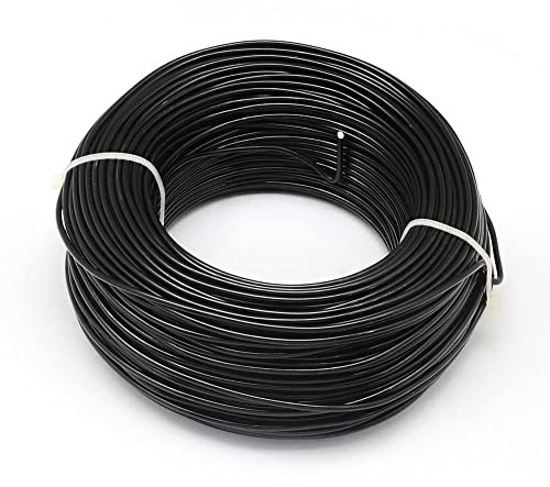 HKYBCF 0,5 mm 0,8 mm 1 mm 1,2 mm 1,5 mm 2 mm 2,5 mm 3 mm 3,5 mm 4 mm 5 mm 6 mm Aluminiumdraht for Schmuckherstellung Armband DIY Handarbeit Perlendraht (Color : 10 Black, Size : 1.5mm About 100m)