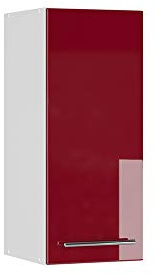 Vicco Badschrank Fame-Line, Bordeaux Hochglanz, 30 x 72 cm | wandhängend zur Aufbewahrung von Badezimmerutensilien