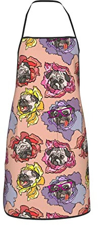 Amkong Retro-Spielzeug-Schürze mit Soldaten, für Damen, Herren, Teenager, mit Taschen, Schürzen zum Kochen, Koch, Küche, Grillen, Weiß, 8, One size