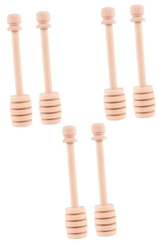 SHOWERORO 24pcs Honey Stirrer Stick Wooden Spoon Stick Milk Tea Stirrer Kitchen Honey Reusable