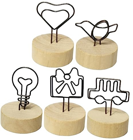 SHINEOFI 5piezas Portatarjetas Para Mesa Soporte Para Tarjetas De Lugar y Fotos Decoración De Boda