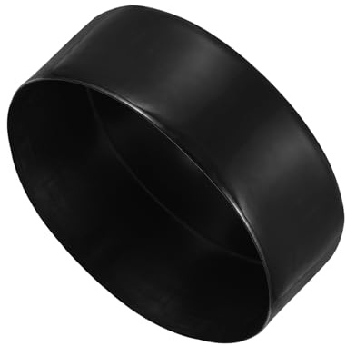 sourcing map Gummi-Endkappen, 140 mm, ID, Vinyl, Rundrohr-Schraubenkappen, Schraubengewinde, Schwarz, 2 Stück