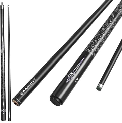 Billard Queue Kohlefaser 58 Zoll, 10mm/11.5mm/13mm Professionelle Billardqueues 1/2 Gelenkes Ahorn Handgefertigt Billard Low Deflection Pool Cue Stick 19-20oz(#1,10mm)