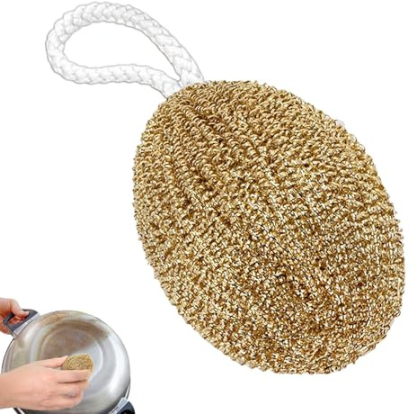 Kitchen Scrubbers for Dishes - Dish Cleaning Tools Dishwasher Brush | Copper Wire Cleaner Kitchen Supplies for Scrubbing Pots Pans Cookware Household Sink Counter Stove Grill